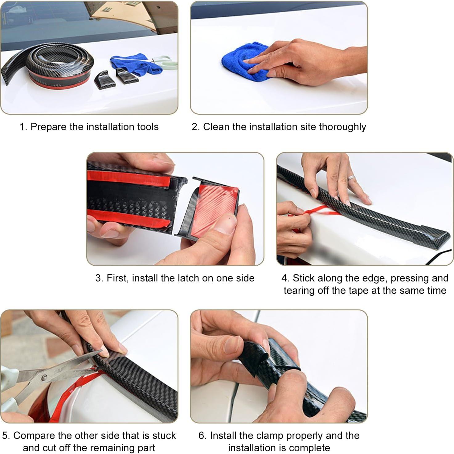 Alerón Trasero Universal Hugwits Fibra de Carbono 1 PC