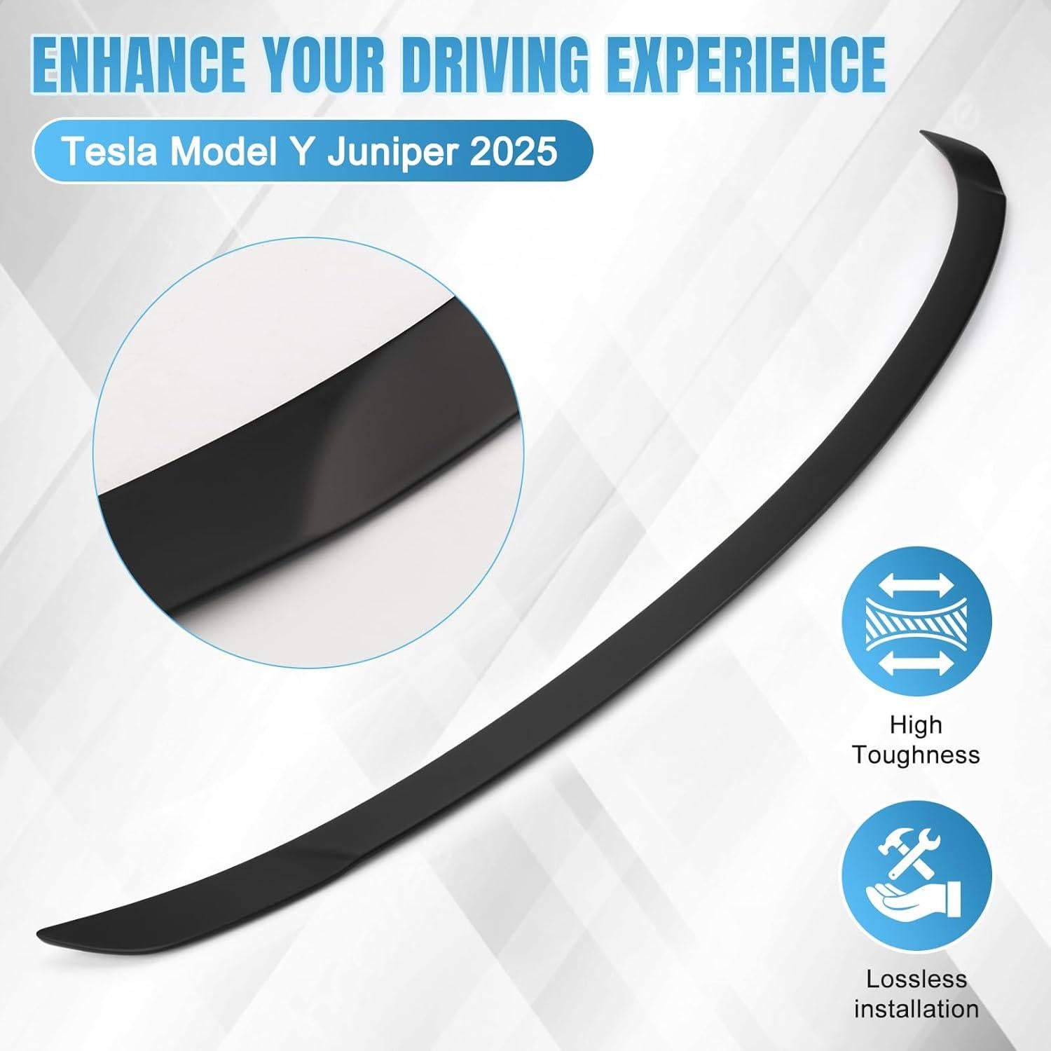 Spoiler Alerón ABS para Tesla Model Y 2026 Juniper - Negro Mate