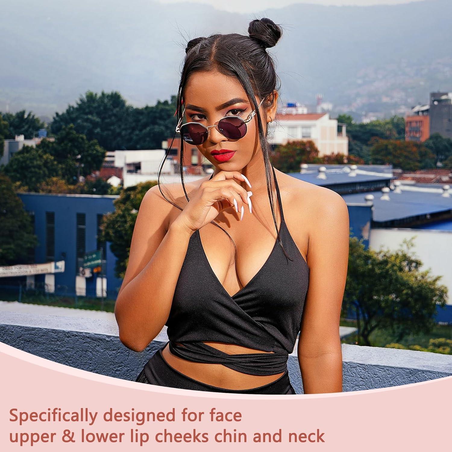 Removedor de Vello Facial EVIEY Oro Rosa Indoloro LED