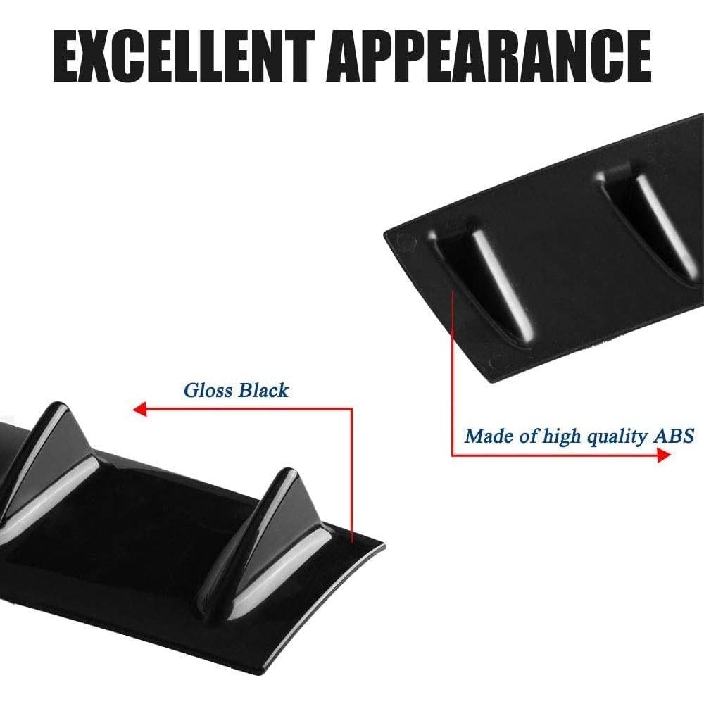 Difusor de Parachoques Trasero RULLINE 86.4x19.1 cm ABS Negro