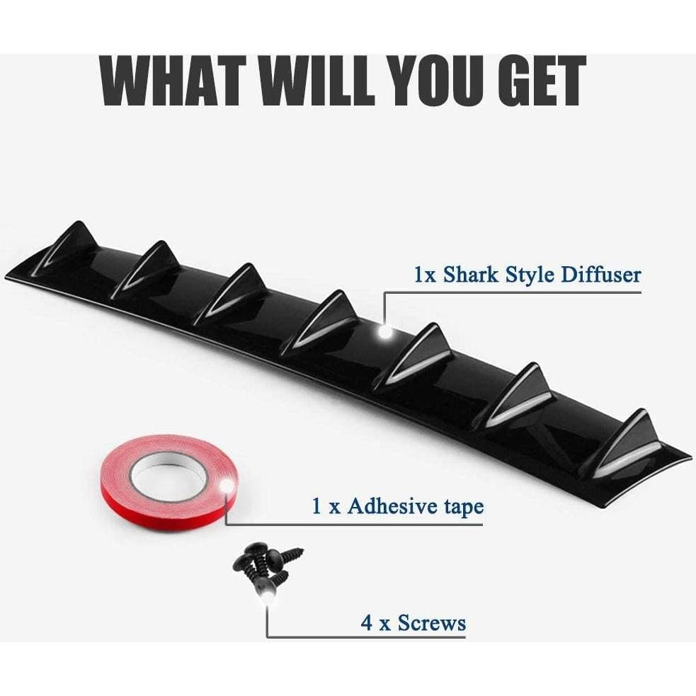 Difusor de Parachoques Trasero RULLINE 86.4x19.1 cm ABS Negro