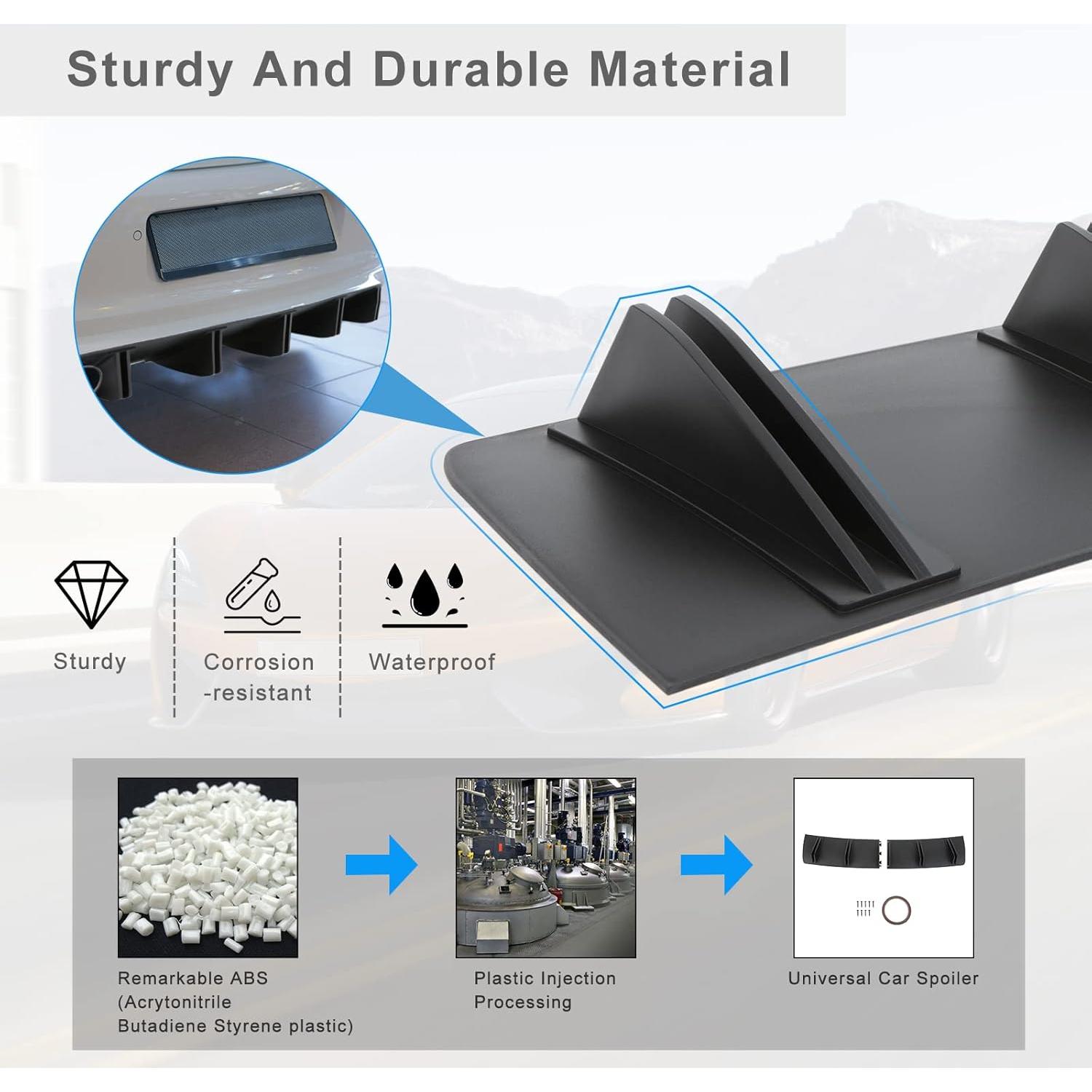 Difusor Trasero Universal DREAMOTOR 31" Alerón Estilo Tiburón