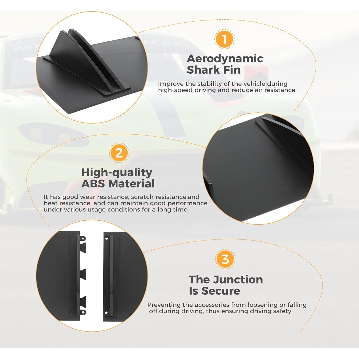 Difusor Trasero Universal DREAMOTOR 31" Alerón Estilo Tiburón