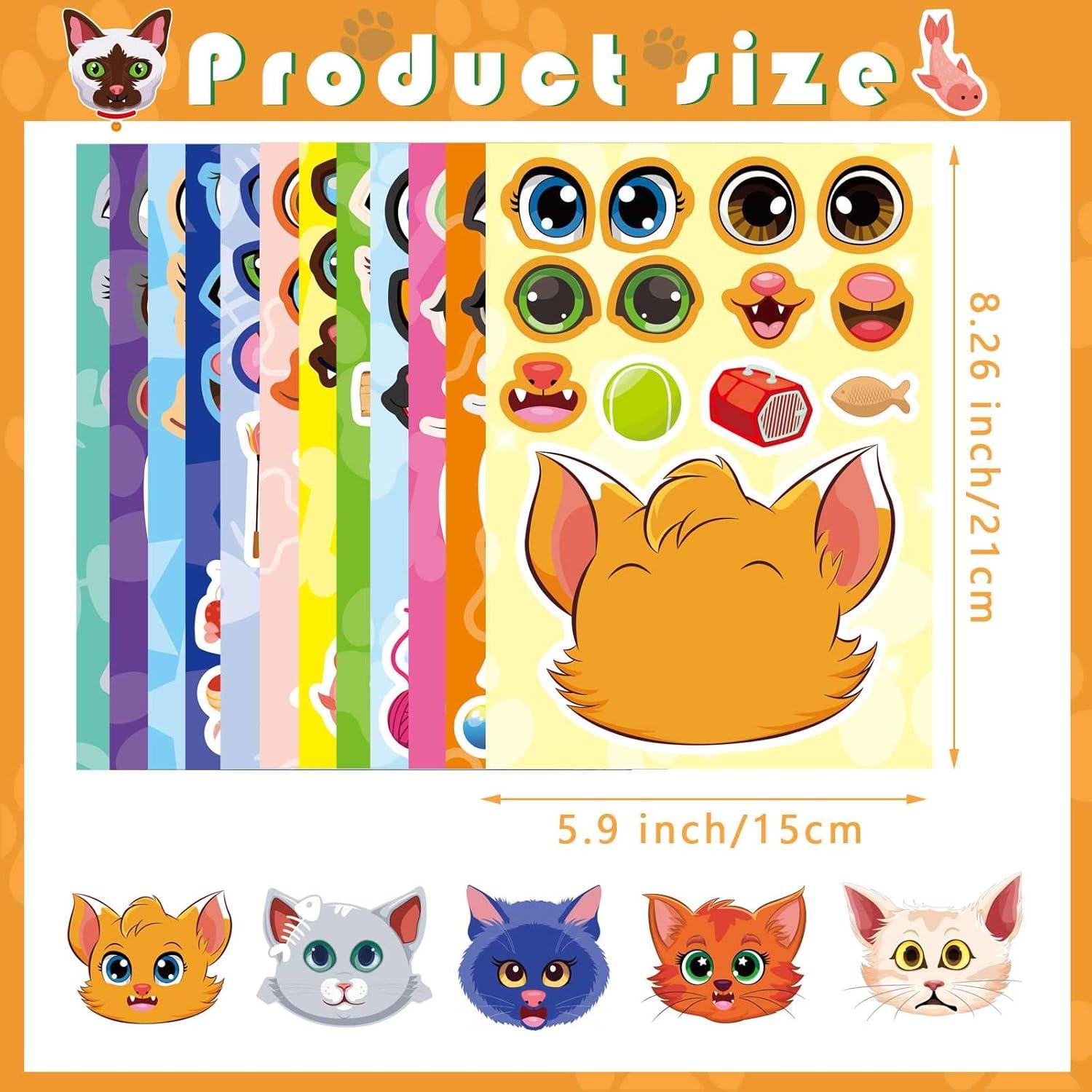 24 Stickers de Gatos DUJAA para Niños - Manualidades Creativas