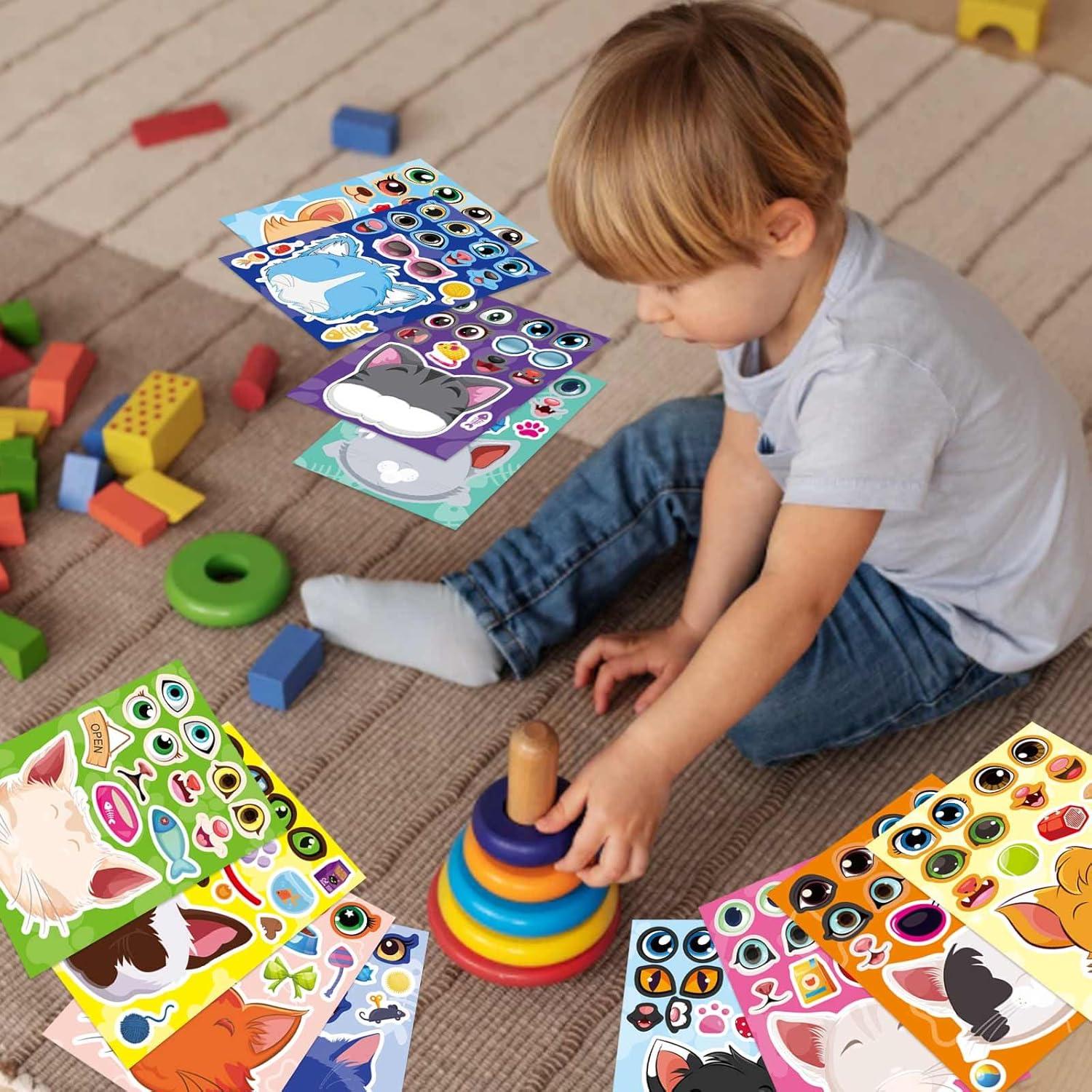 24 Stickers de Gatos DUJAA para Niños - Manualidades Creativas