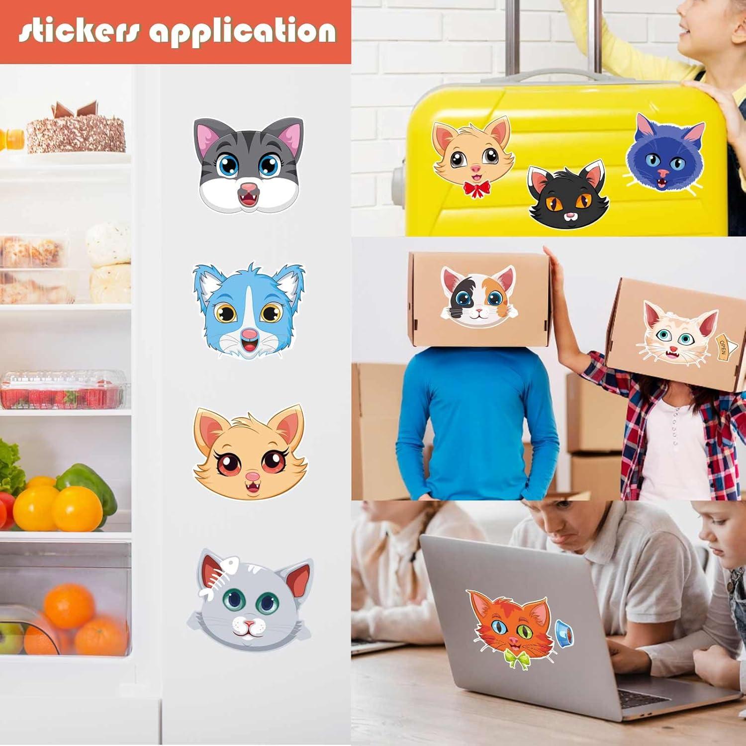 24 Stickers de Gatos DUJAA para Niños - Manualidades Creativas