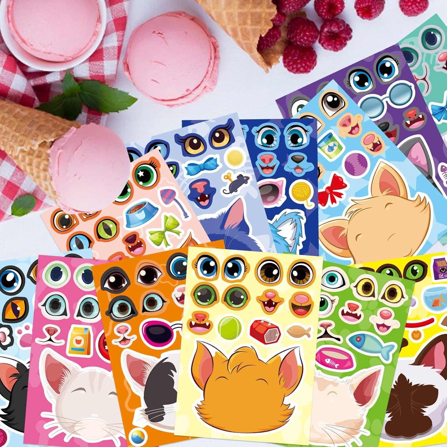 24 Stickers de Gatos DUJAA para Niños - Manualidades Creativas
