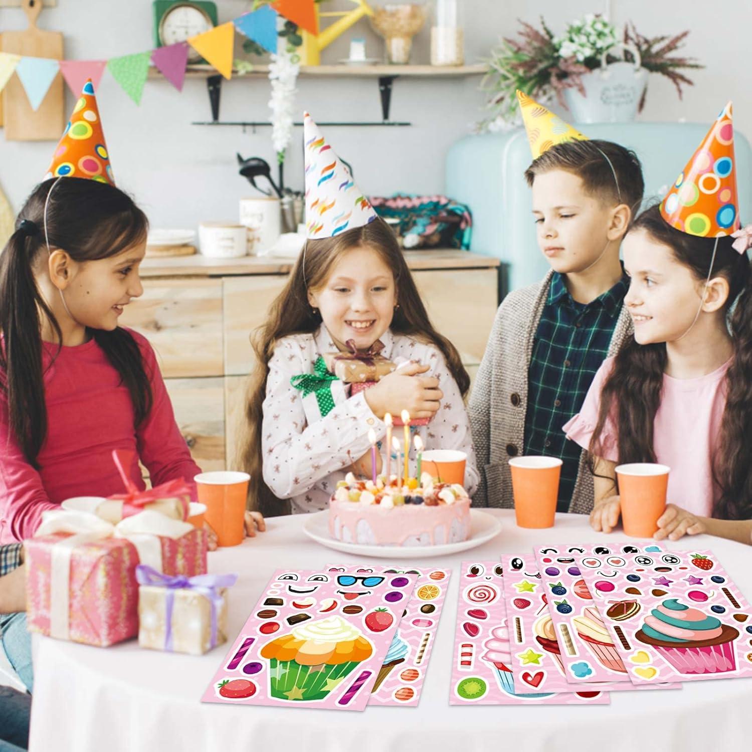 Stickers de Cupcake DUJAA 24 Hojas para Niños DIY