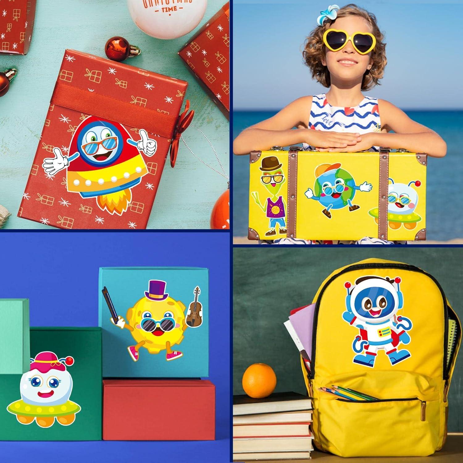 Stickers Espaciales DUJAA 24 Hojas para Niños Creativos