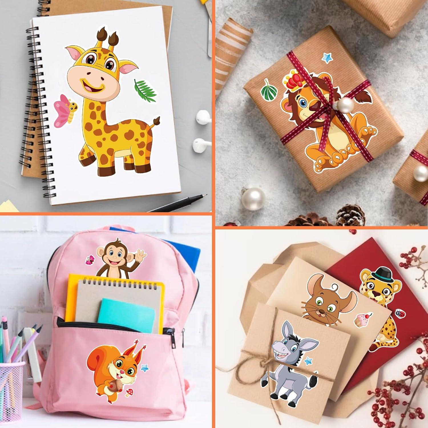 24 Hojas Stickers Animales DUJAA para Niños - Fiesta y Recompensas