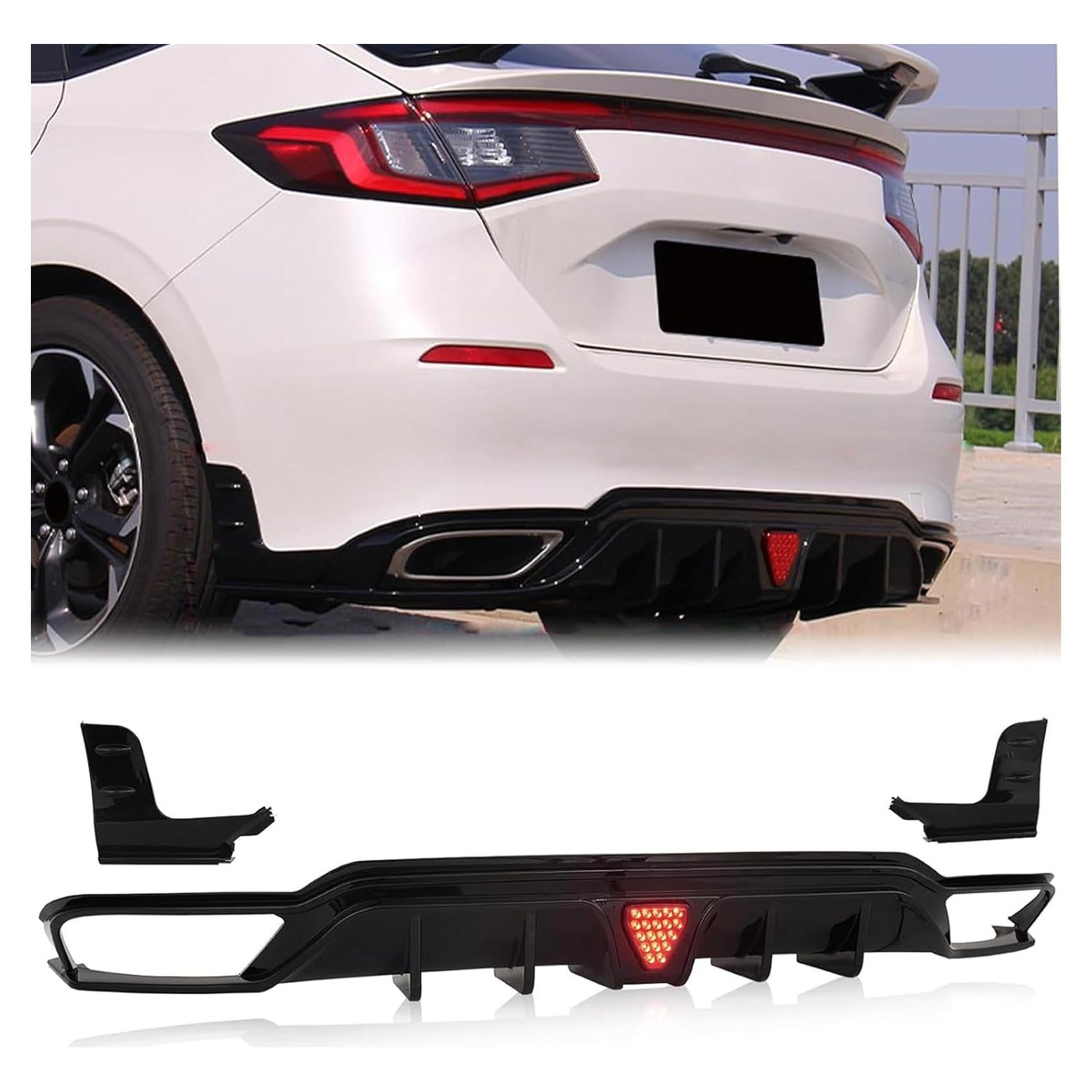 Difusor de Parachoques Trasero KARPAL para Honda Civic 2022-2024