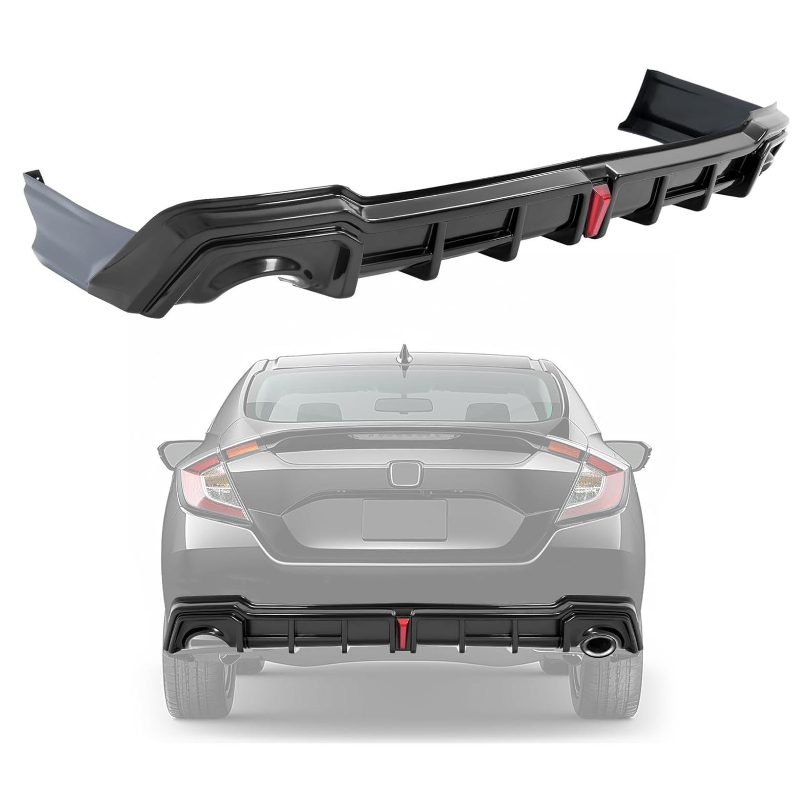 Difusor de Parachoques Trasero JMTAAT para Honda Civic 2022-2024