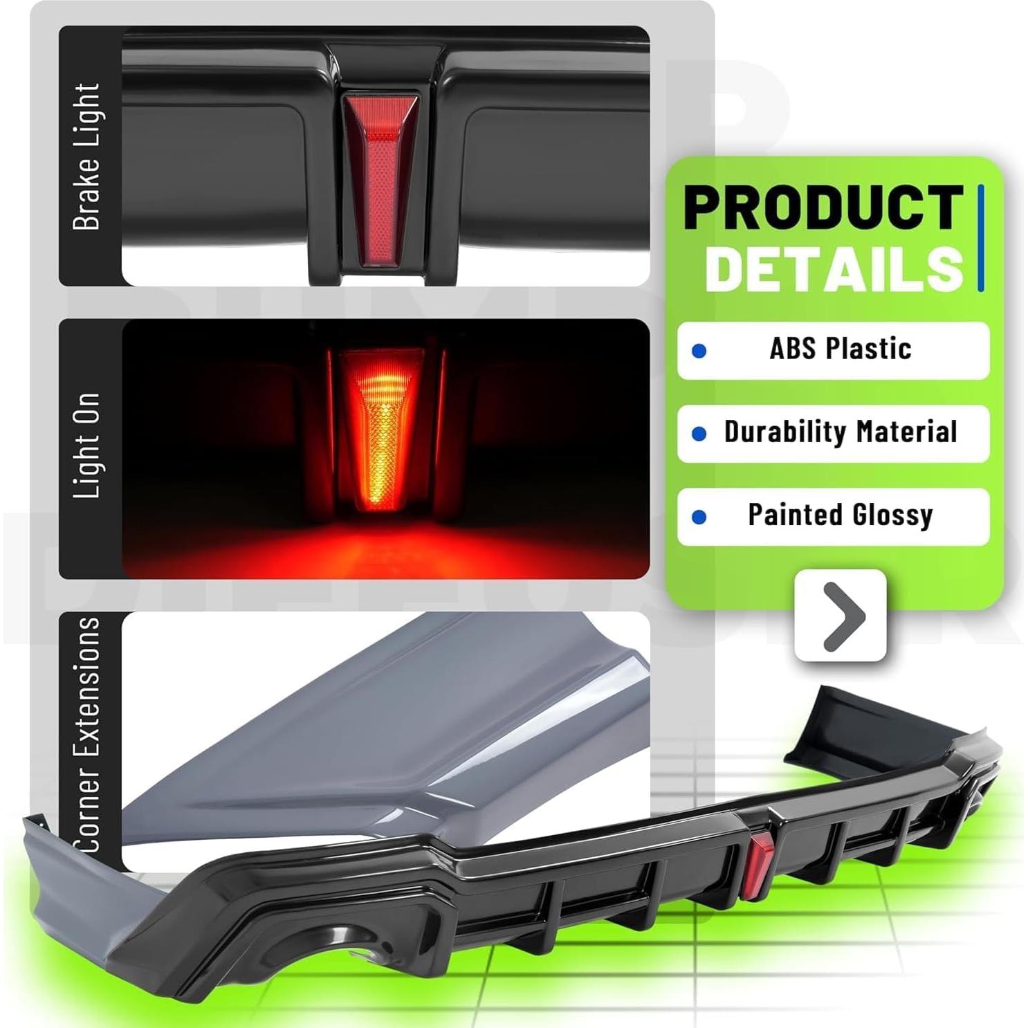 Difusor de Parachoques Trasero JMTAAT para Honda Civic 2022-2024