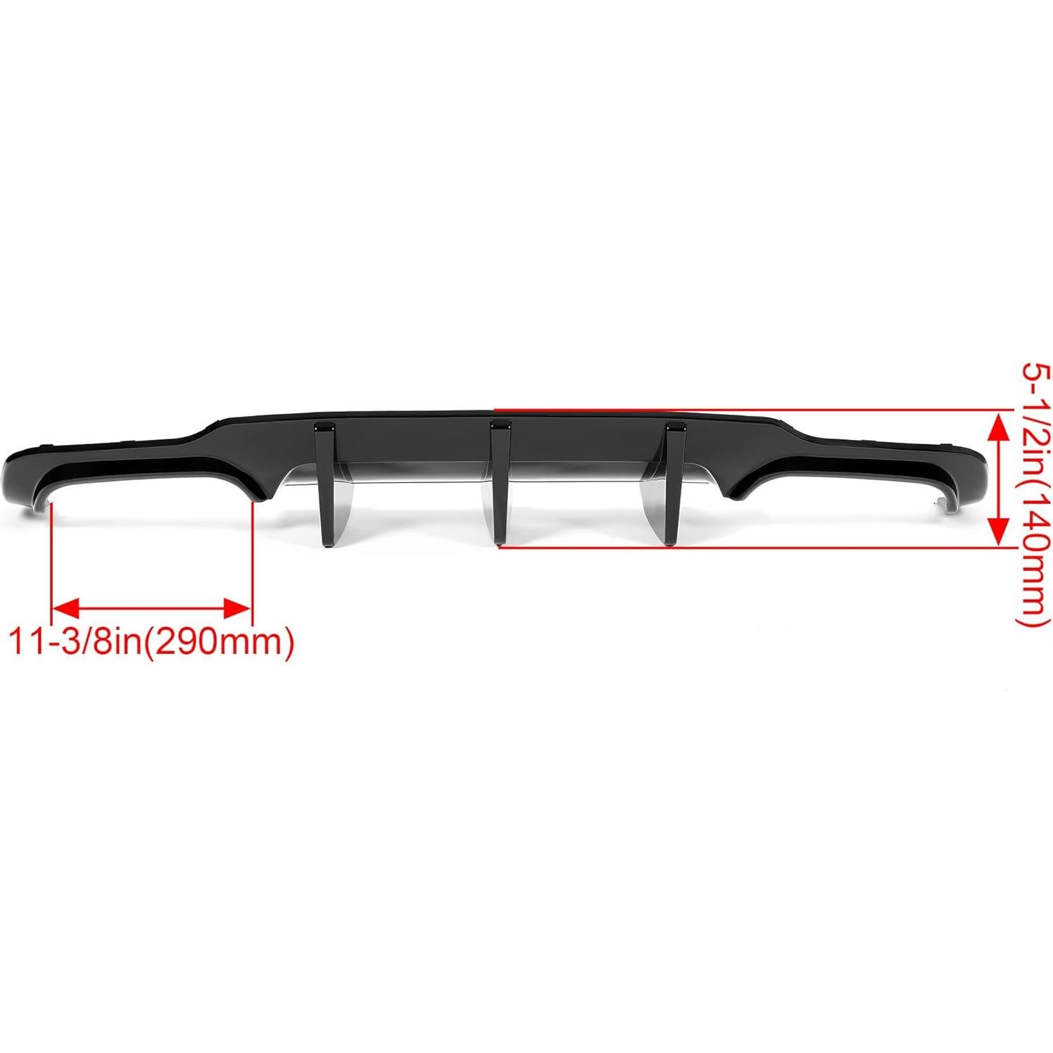 Difusor Trasero HECASA para Mercedes Benz W204 2012-2014 Negro