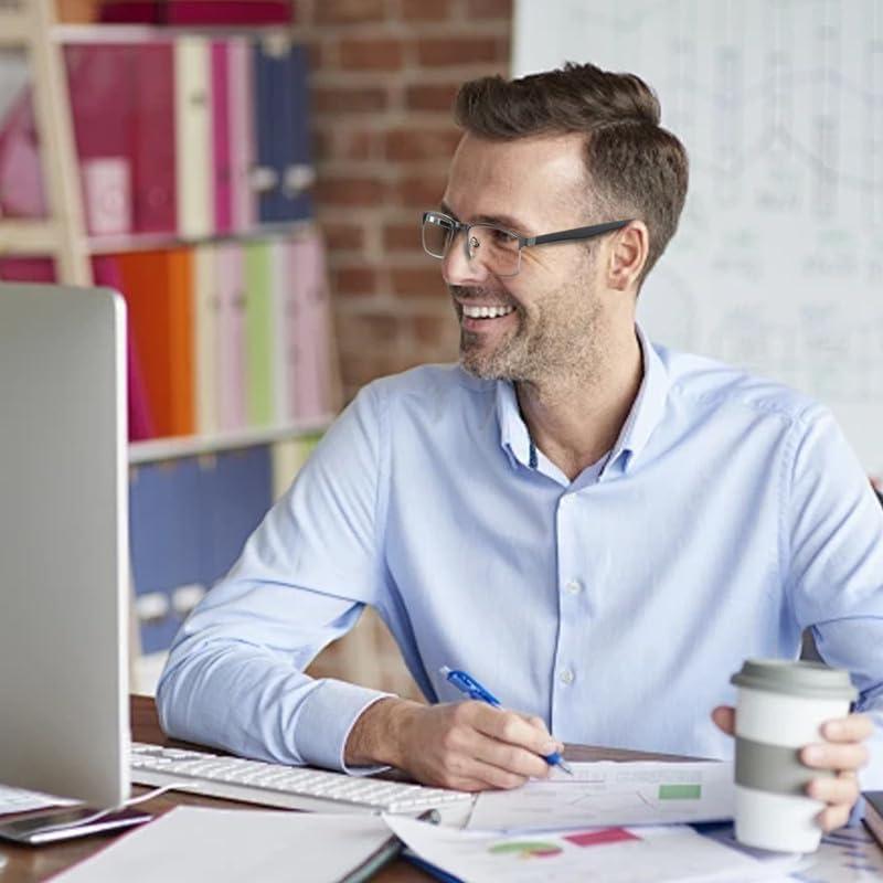 Gafas Bifocales FONHCOO Semi-Montura Anti Luz Azul 1.0x