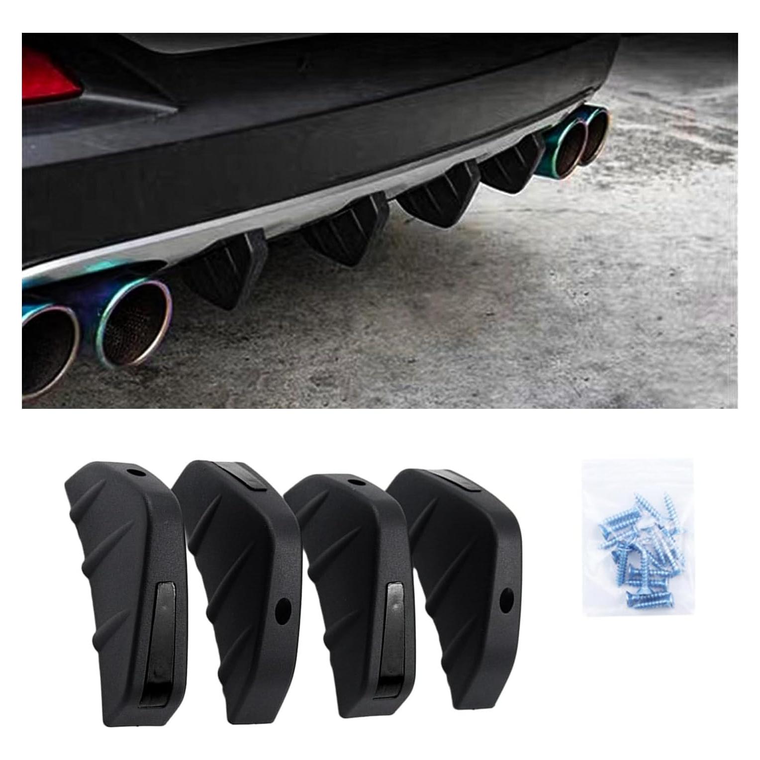 Difusor de Labio de Parachoques Trasero Augeny Universal Negro