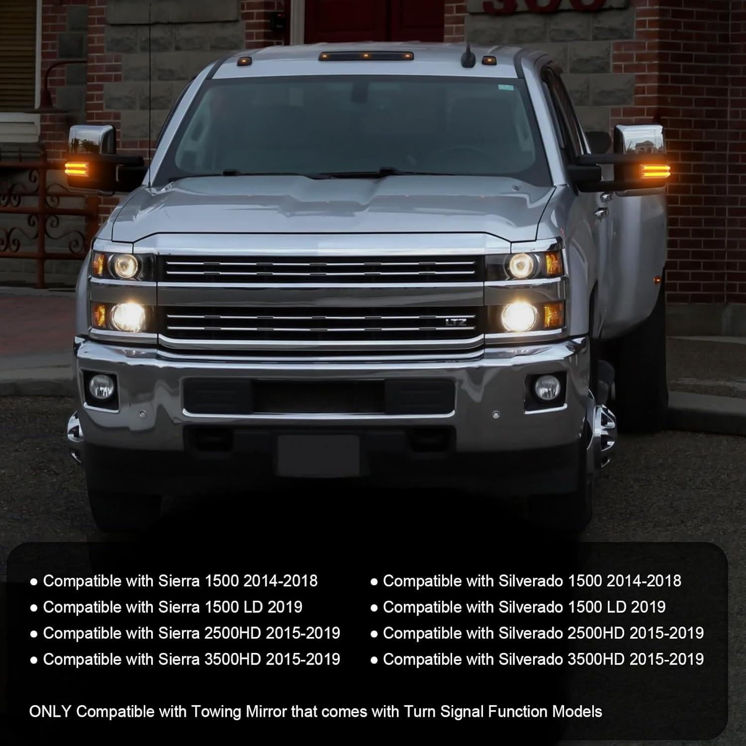 Luz de señal de giro LED HTZCMOTO para espejo lateral 2014-2019