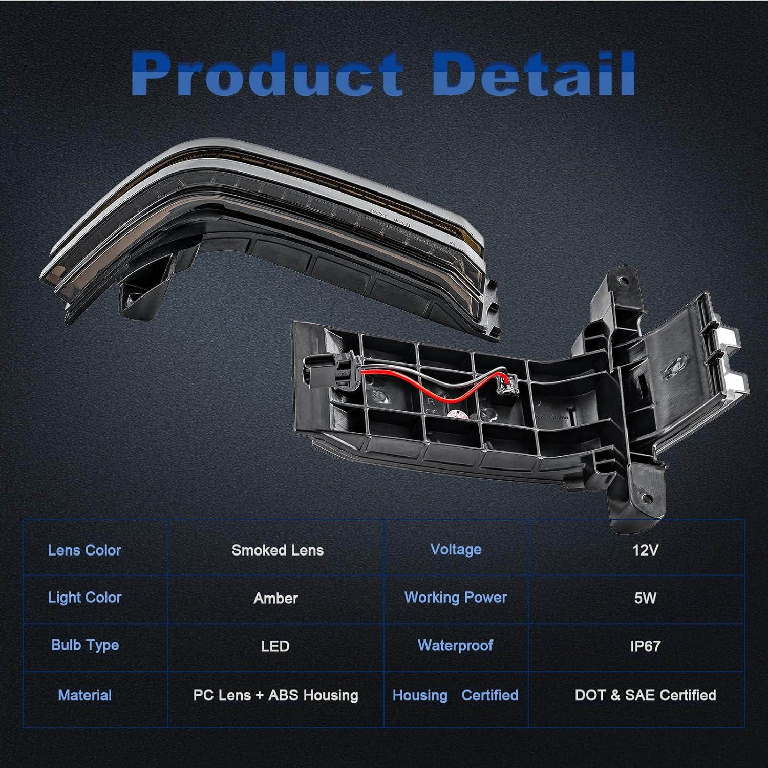 Luz de señal de giro LED HTZCMOTO para espejo lateral 2014-2019
