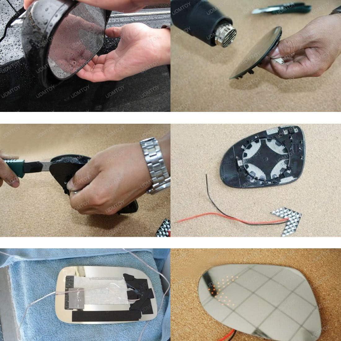 Paneles LED Flecha Rojo iJDMTOY para Señal de Giro Espejo