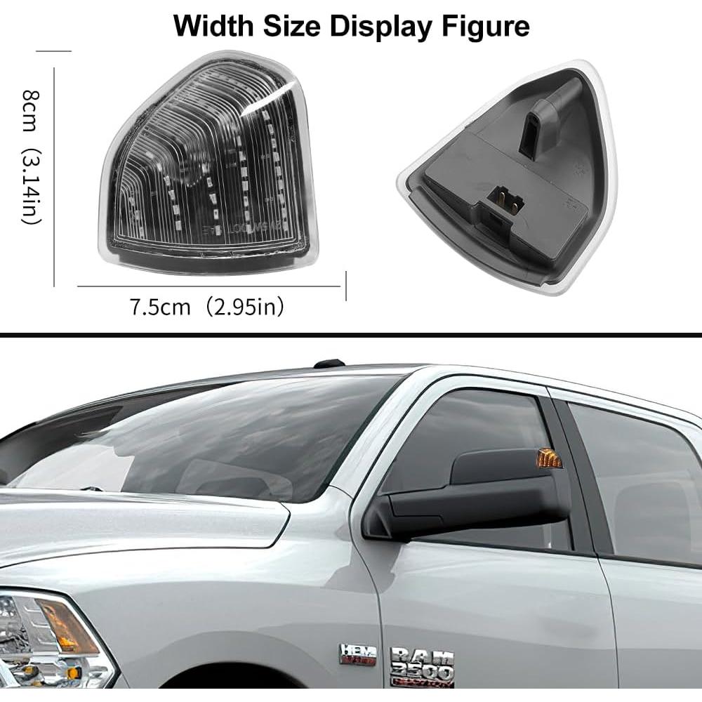 Luces de señal de giro LED Dodge Ram 2010-2018 - Lente clara