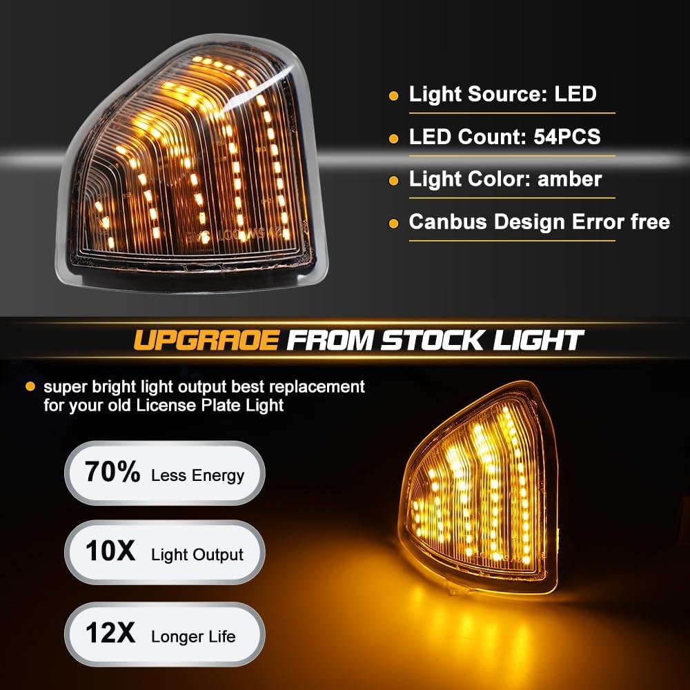 Luces de señal de giro LED Dodge Ram 2010-2018 - Lente clara