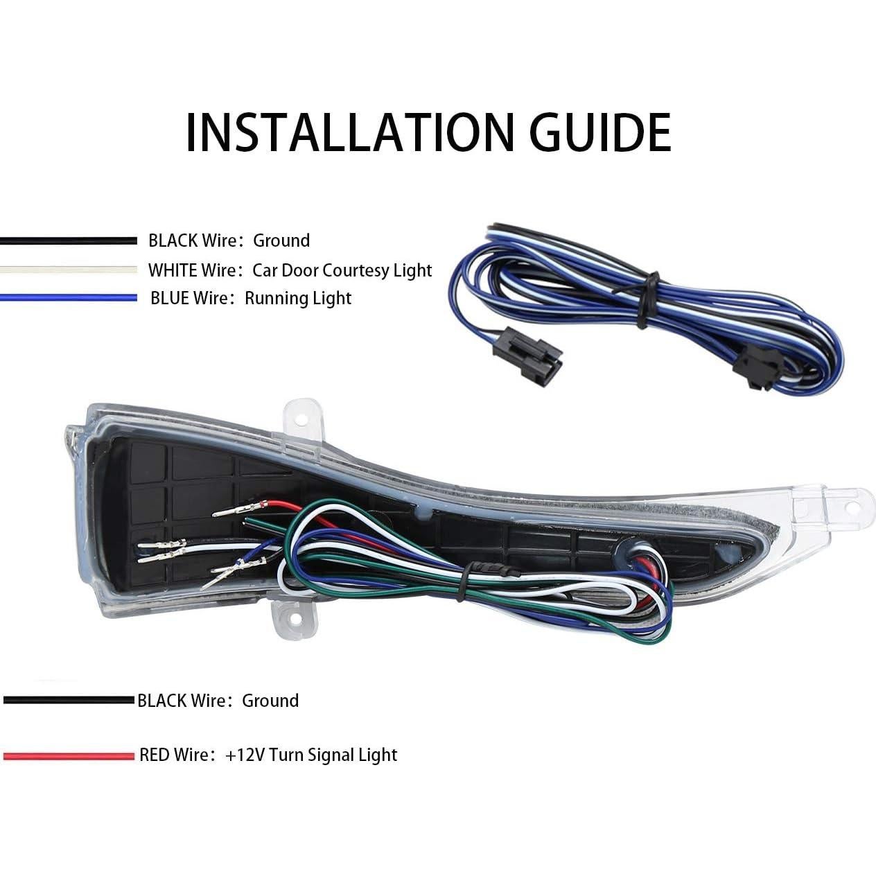 Espejos Laterales LED DUNTUO con Luz Intermitente para Infiniti y Nissan