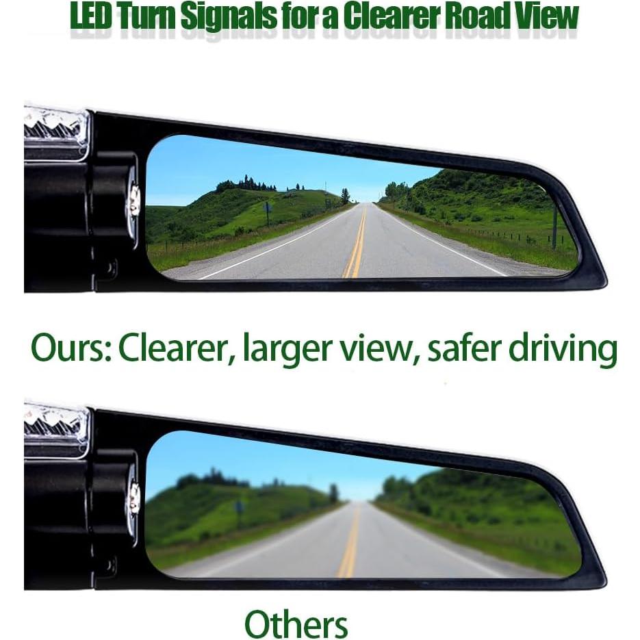 Espejos Retrovisores LED VORIPO para Motocicleta Ajustables