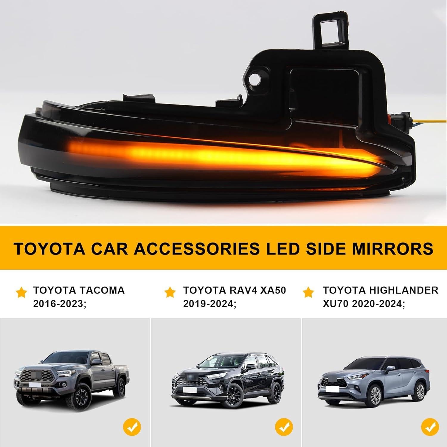Luces de Señal de Giro LED Doiplent para Toyota Tacoma/RAV4 2016-2024
