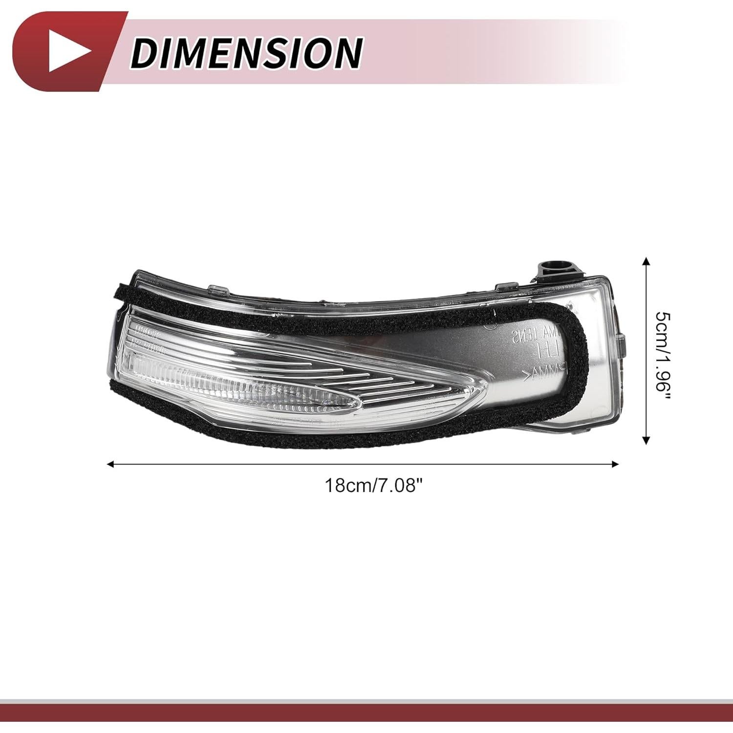 Luz de Señal de Giro en Espejo Derecha HEROFFIX para Hyundai Santa Fe 2019-2021