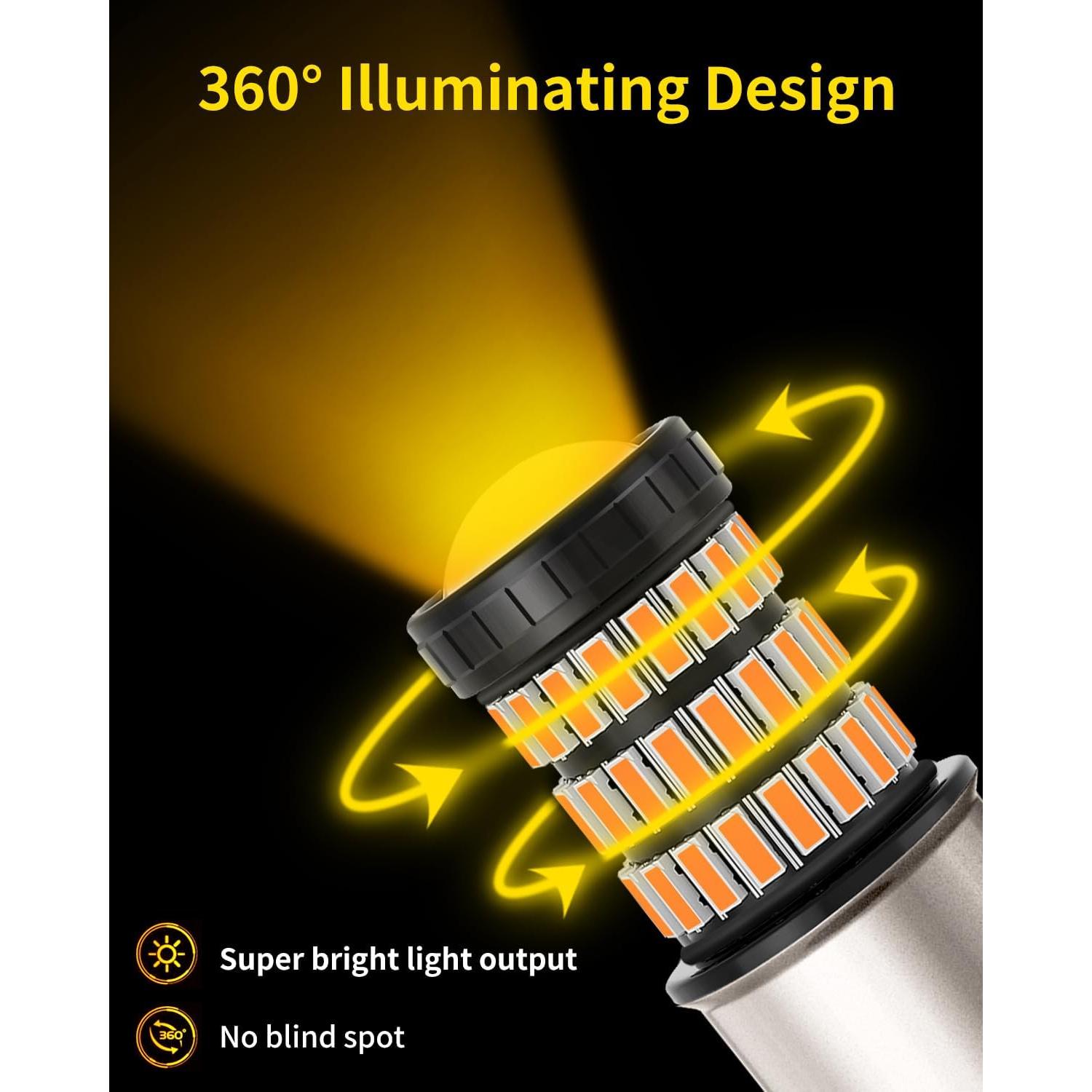 Bombillas LED Amarillo Ámbar 1157 MEALAM para Honda Civic