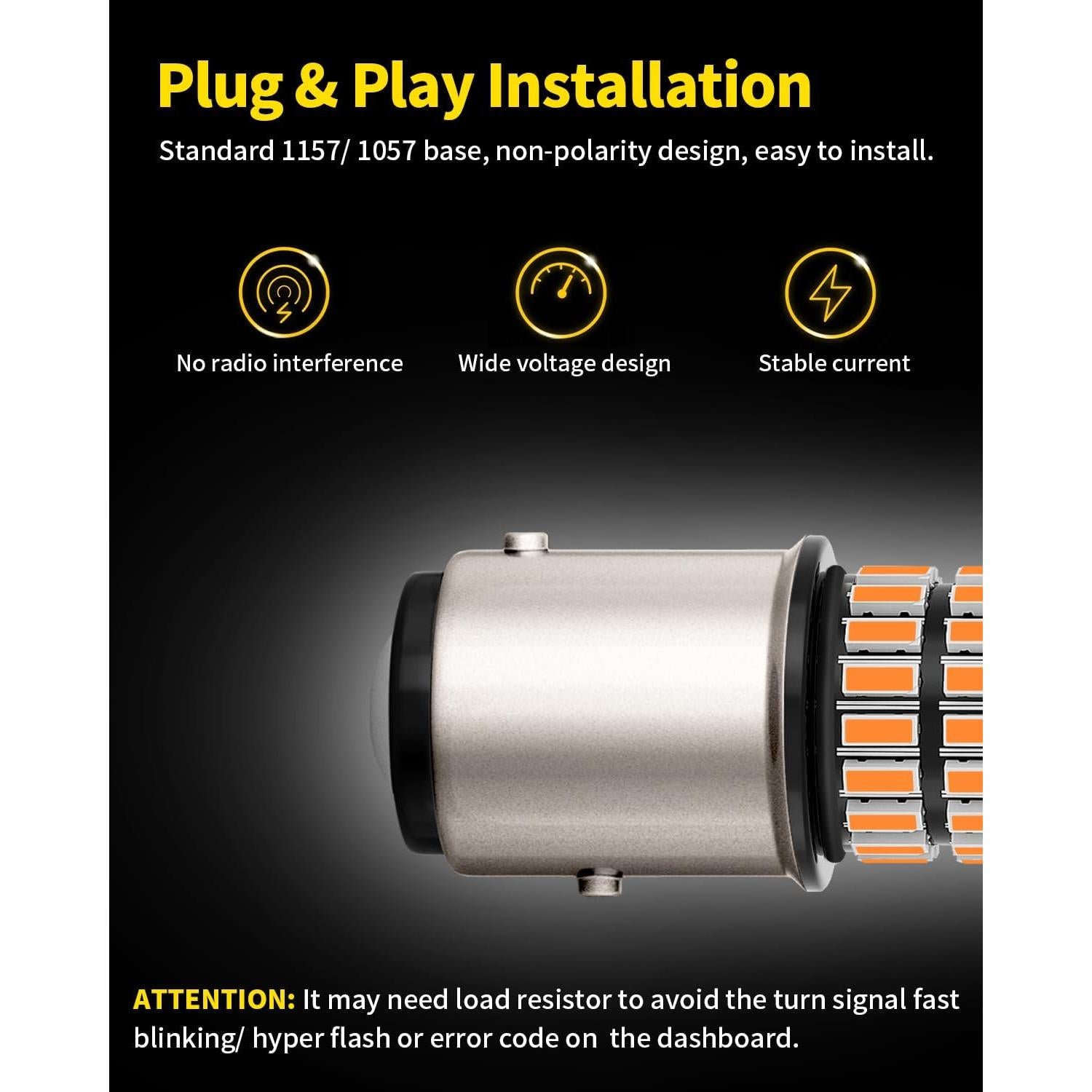 Bombillas LED Amarillo Ámbar 1157 MEALAM para Honda Civic