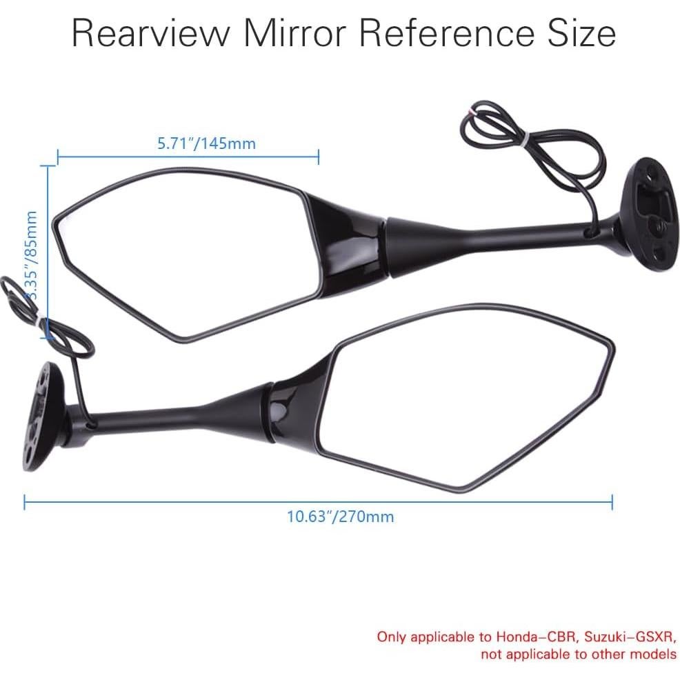 Espejos retrovisores LED Rich Choices para Honda CBR600RR CBR1000RR