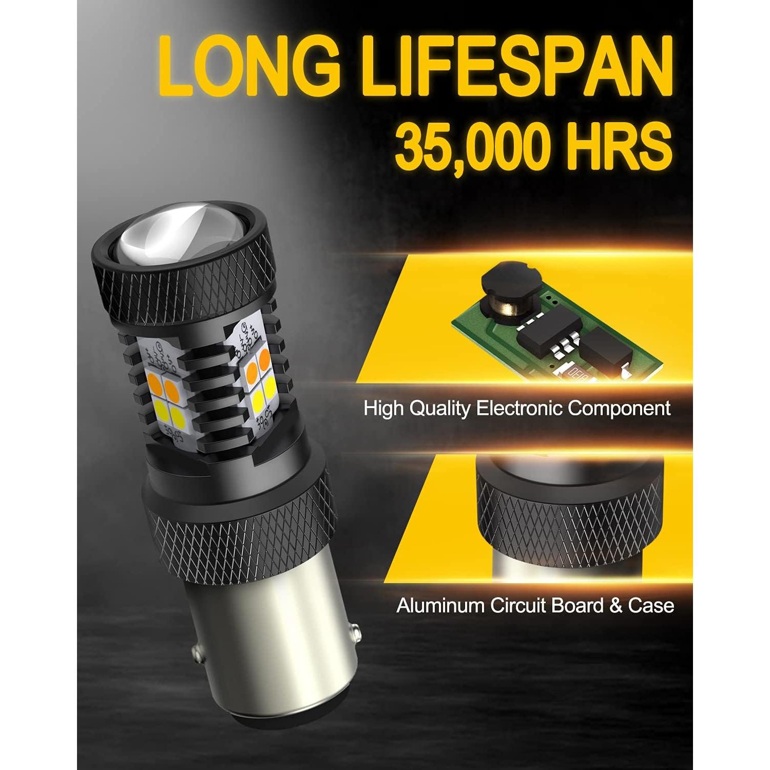 AUXITO 1157 Bombilla LED Switchback Doble Color 35000h