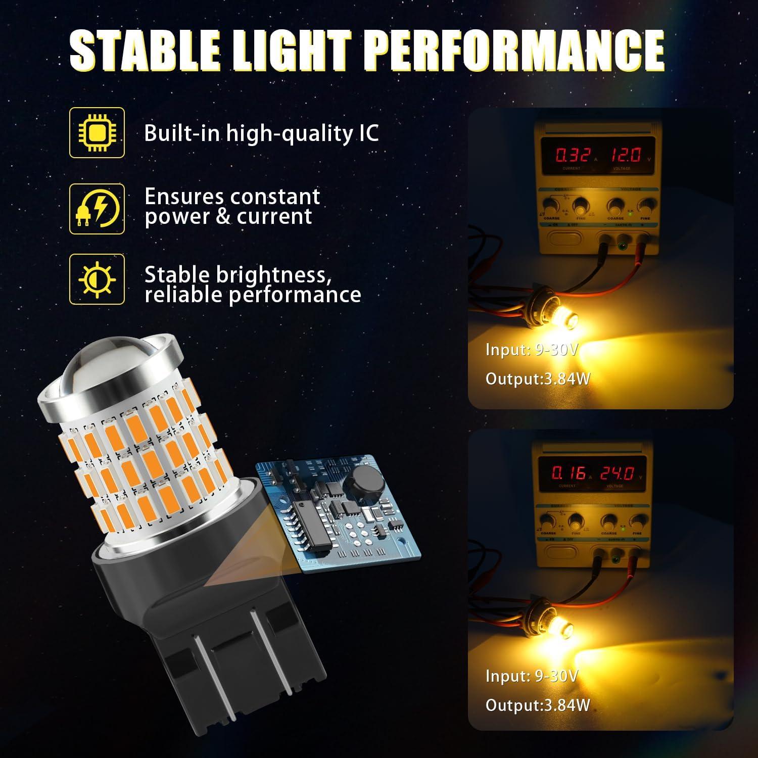 Bombillas LED Ámbar iBrightstar 7443 - Paquete de 2, 450 Lúmenes