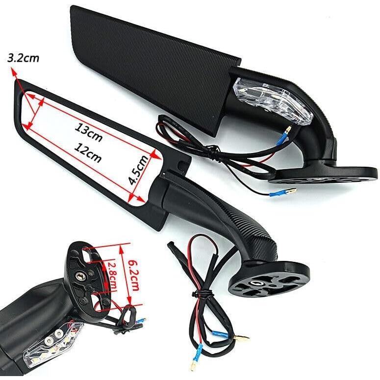 Espejos Retrovisores LED para Motocicleta Roaopp CBR Ninja