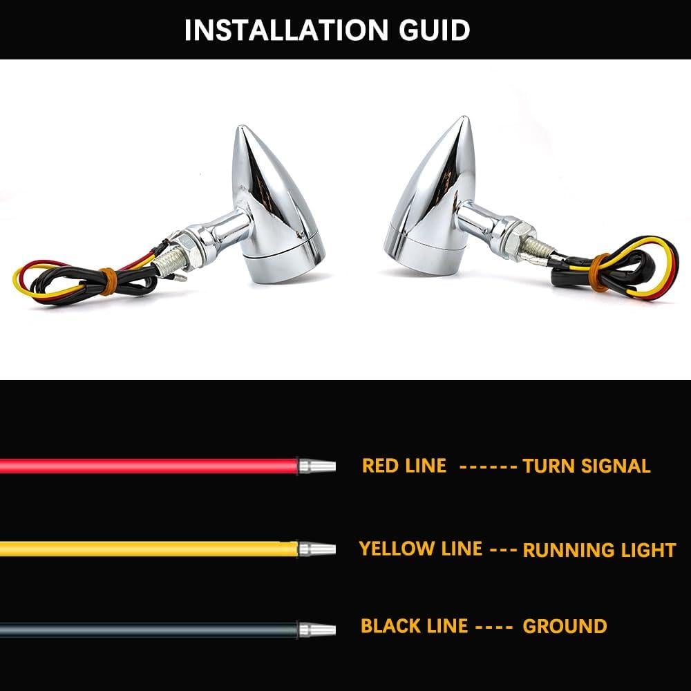 Luces de Giro LED DREAMIZER 15 LEDs Rojo Cromado 2 Unidades