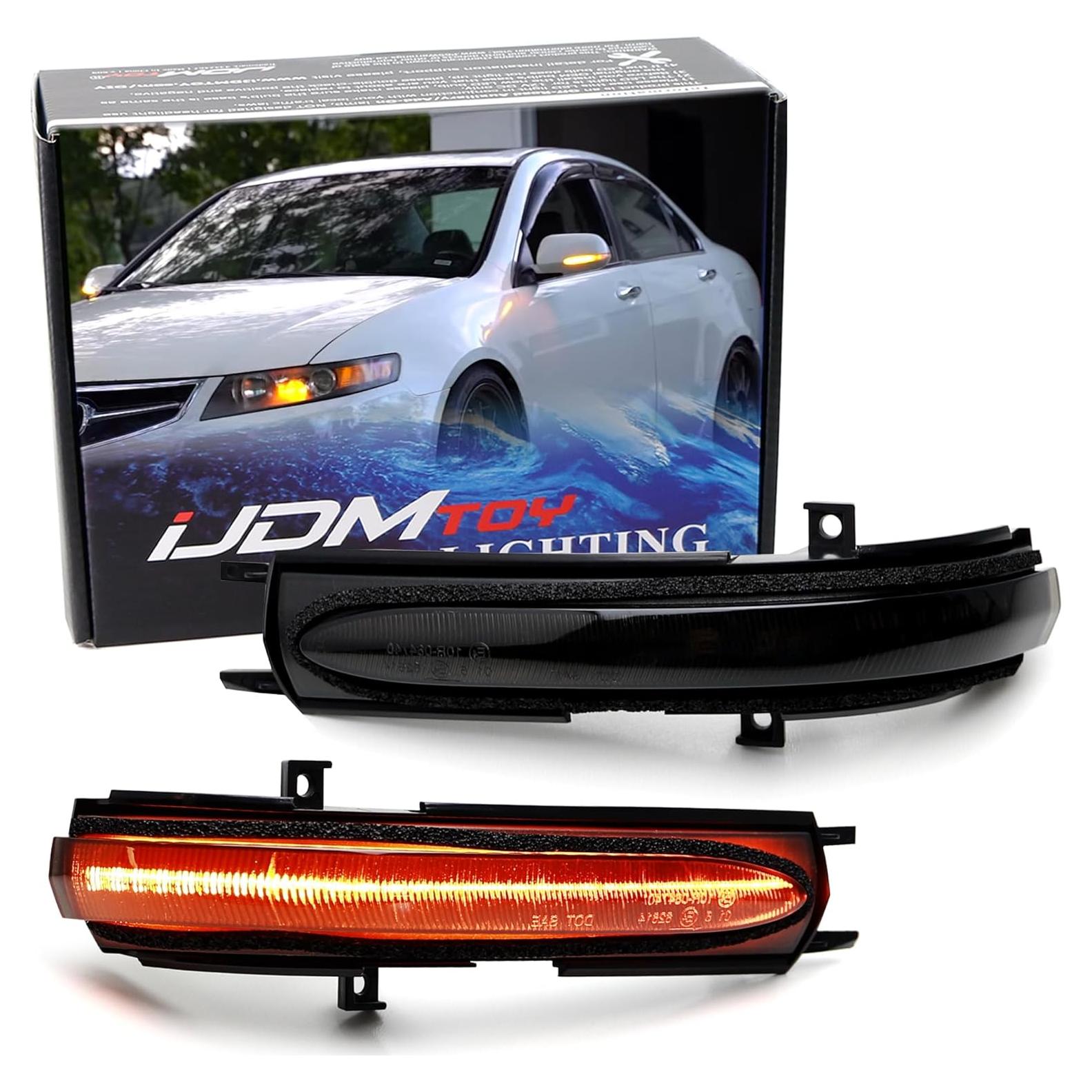 Kit de Señal de Giro Dinámico Secuencial iJDMTOY Lente Ahumada para Acura TSX 2004-2008