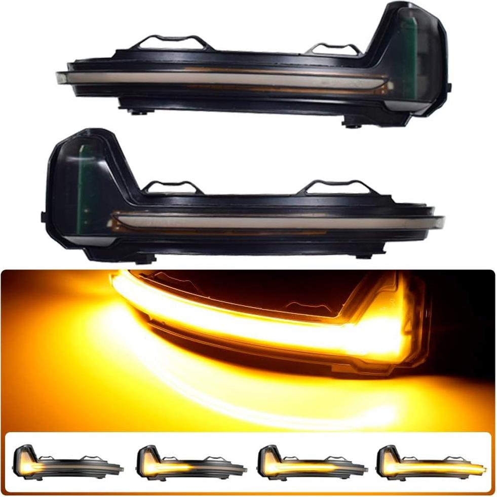 Luz de Señal de Giro LED Hacreyatu Amarilla VW Tiguan MK2 2017-2019