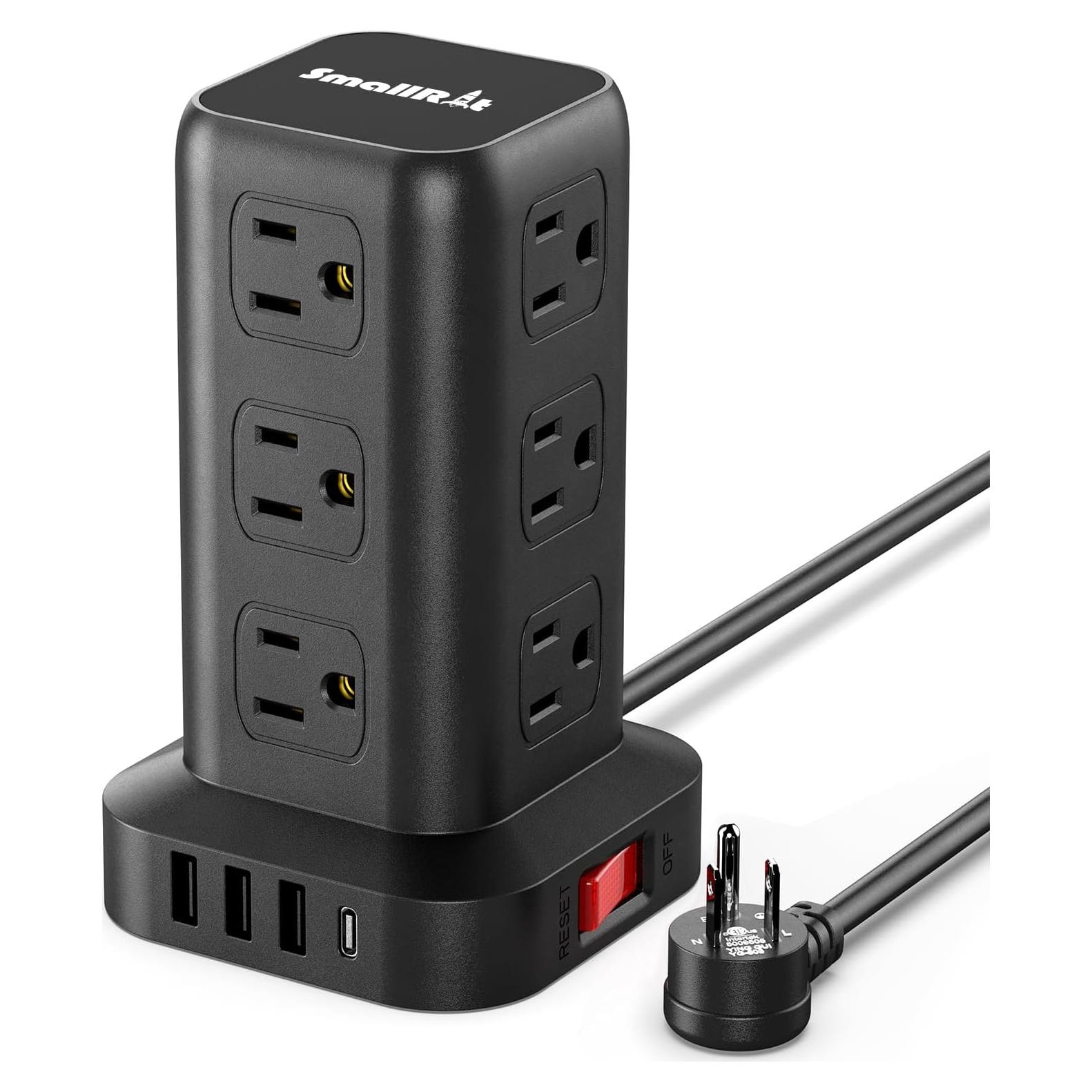 Regleta de Extensión SMALLRT 12 AC 4 USB Carga Rápida 3A