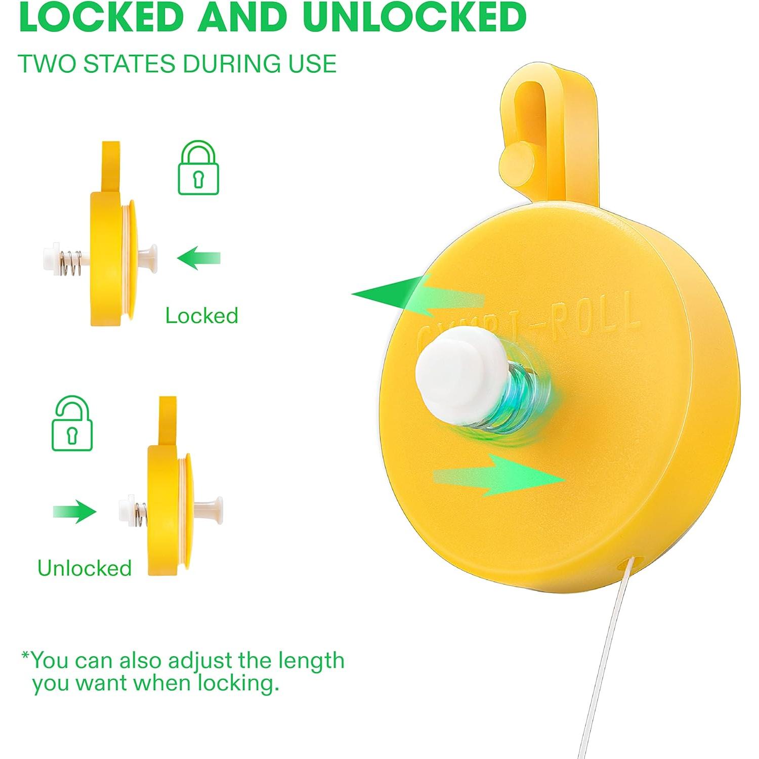 Yoyo Retráctil para Plantas VIVOSUN 12 PCS Amarillo 147 cm