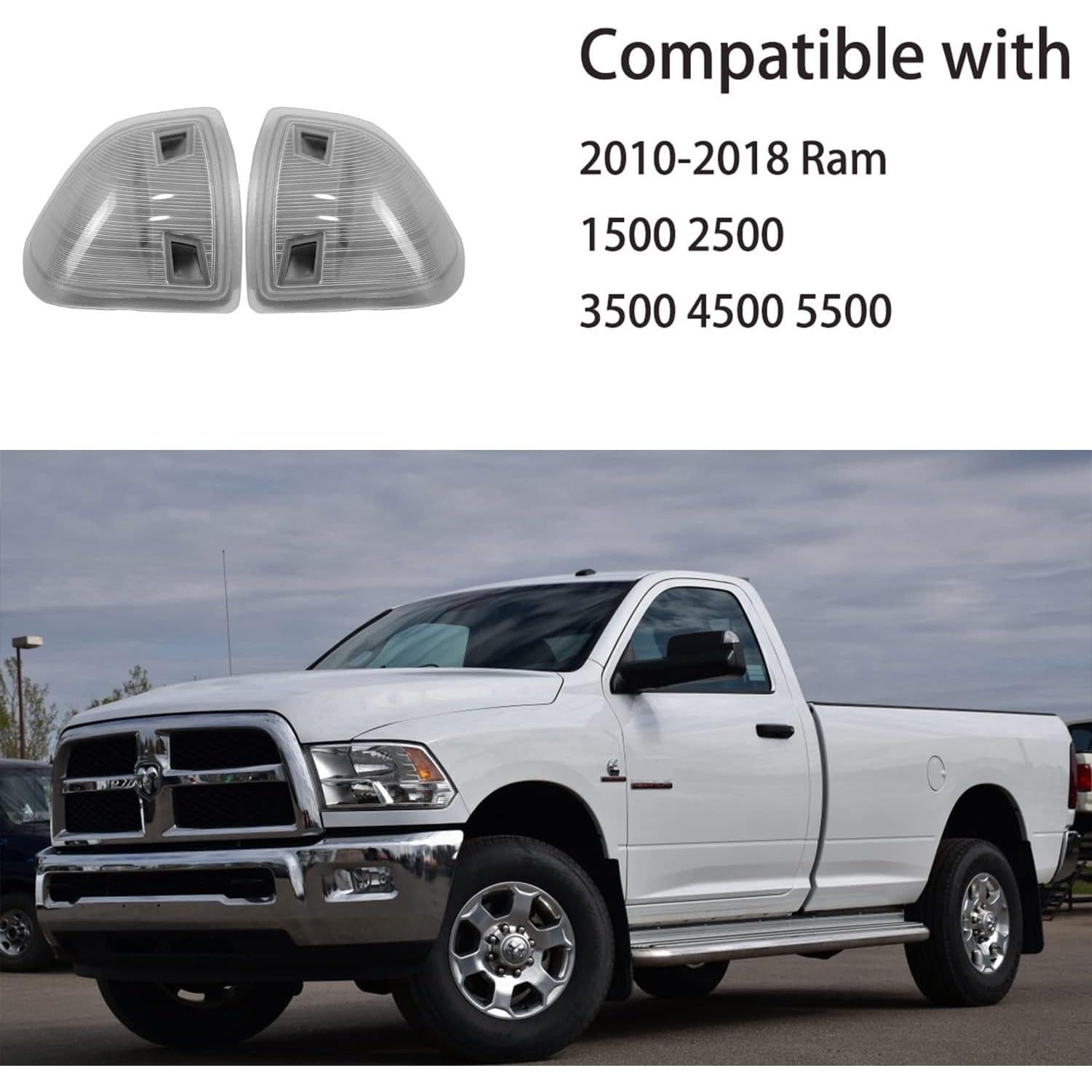 Luces de Señal de Giro LED Espejo Lateral Dodge Ram 2010-2018