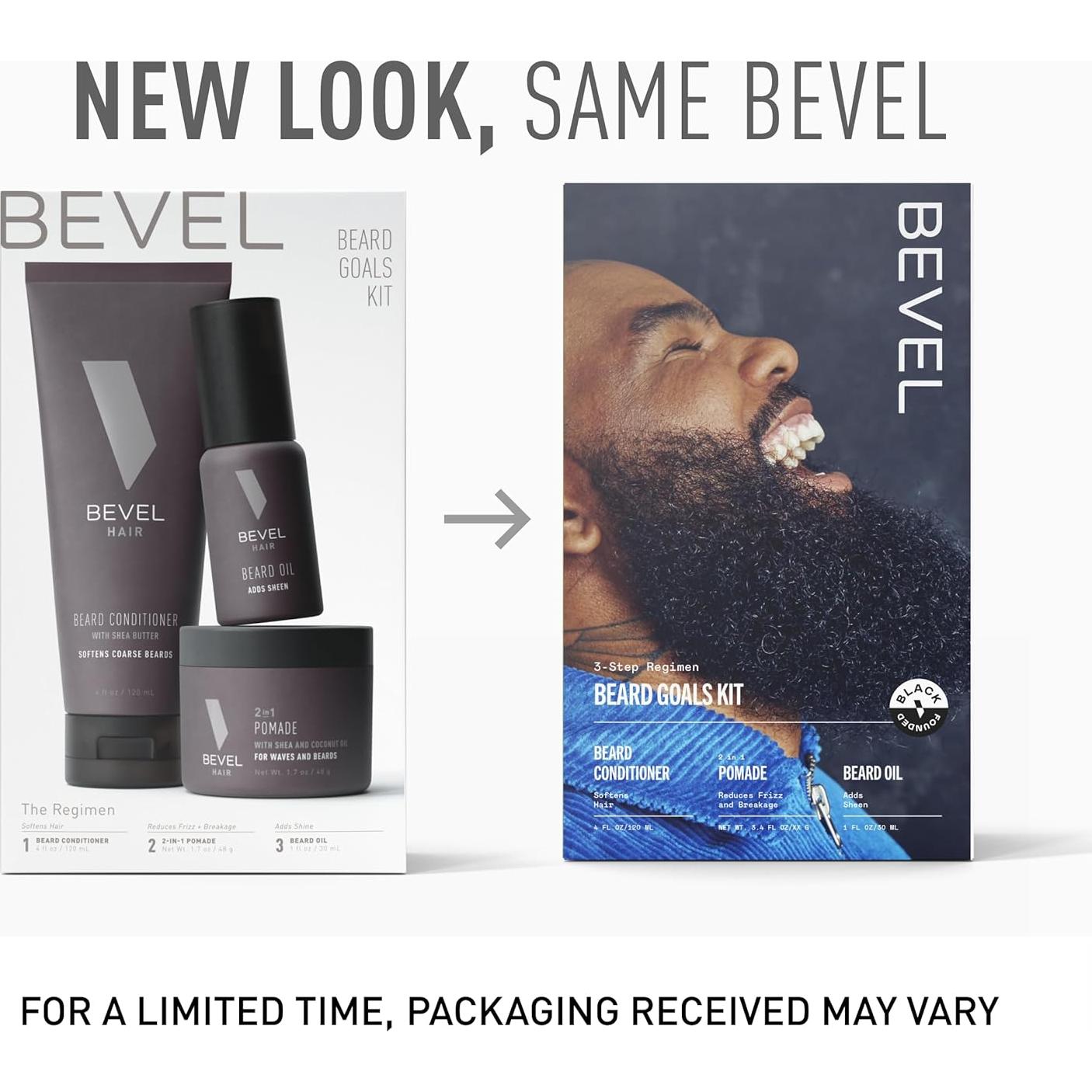 Kit Cuidado Barba Bevel - Acondicionador, Balsamo y Aceite