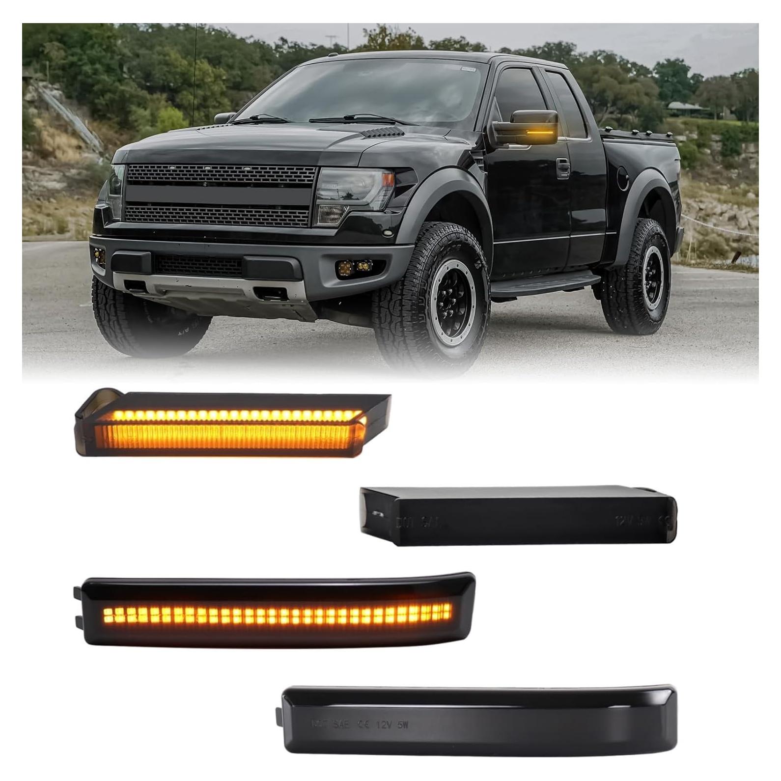 Luces de señal de giro LED FetonAuto para espejo lateral F150 2009-2014
