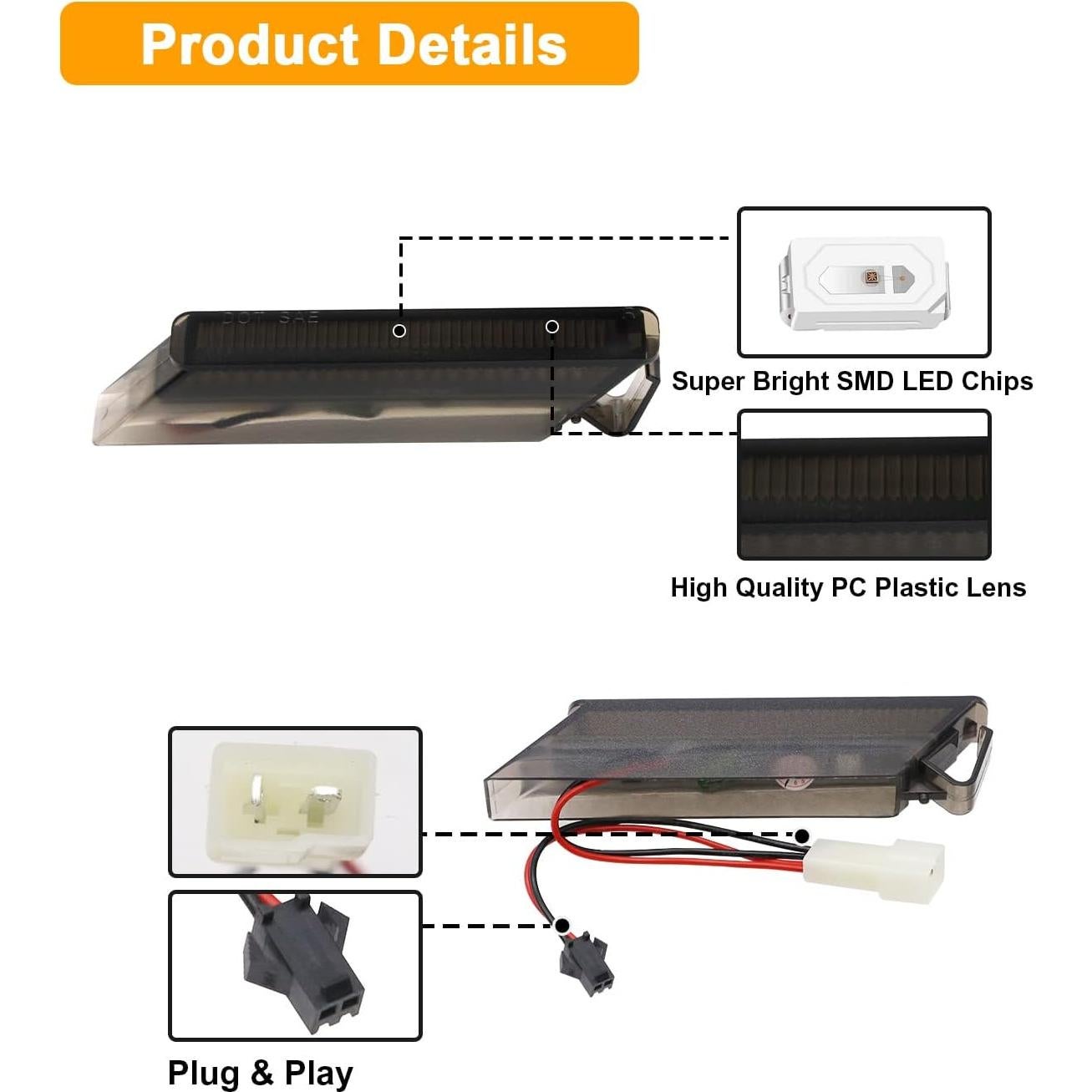 Luces de Señal de Giro LED Aexploer para Espejo Lateral F150 2004-2014