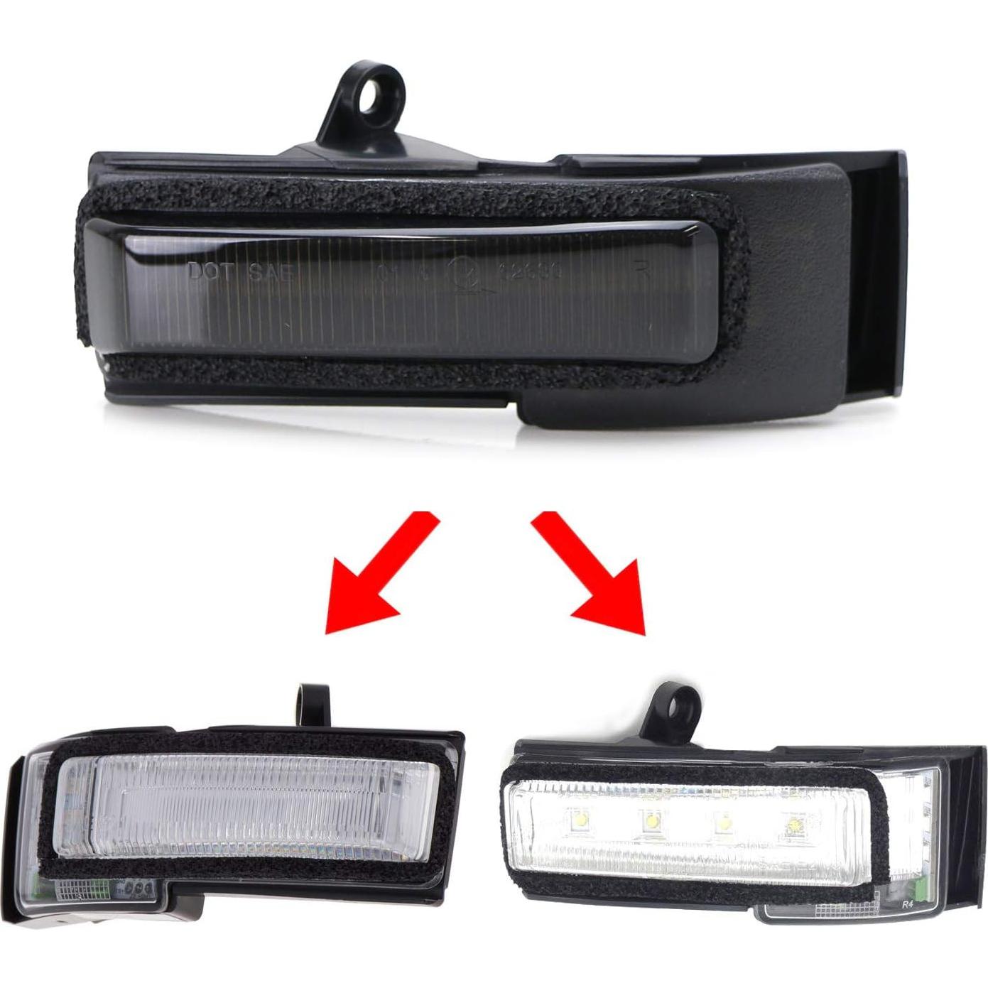 Luz LED Ámbar Lente Ahumada Espejo Lateral iJDMTOY Ford F150 2015-2020