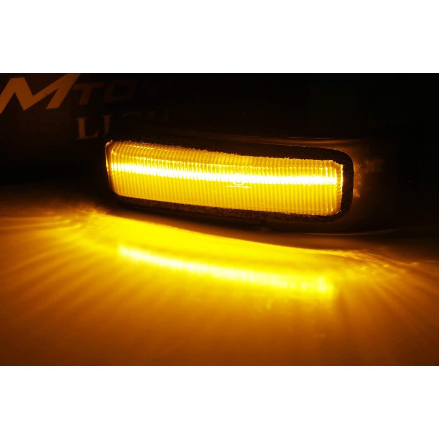 Luz LED Ámbar Lente Ahumada Espejo Lateral iJDMTOY Ford F150 2015-2020