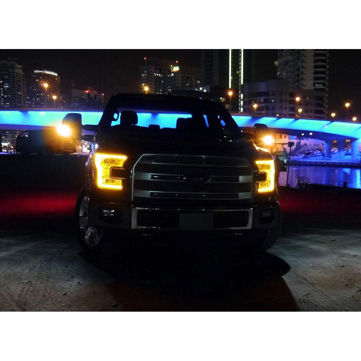 Luz LED Ámbar Lente Ahumada Espejo Lateral iJDMTOY Ford F150 2015-2020