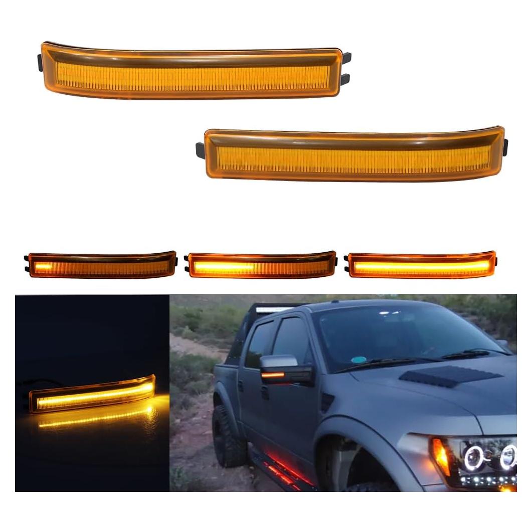 Luces de Señal de Giro LED Tonsya Ámbar para Ford F150 2009-2014