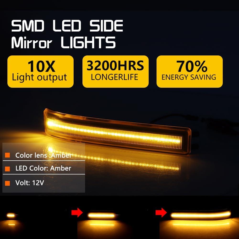 Luces de Señal de Giro LED Tonsya Ámbar para Ford F150 2009-2014