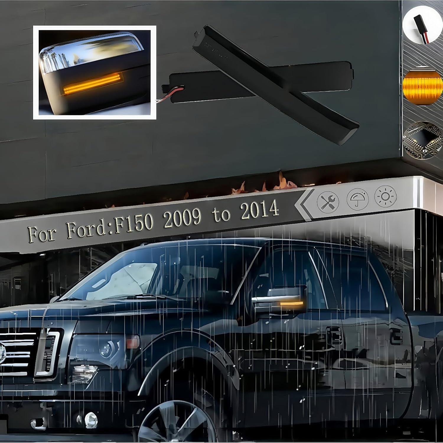 Luces de señal de giro LED HAHLOMEI para Ford F150 2009-2014